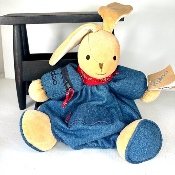 Vintage 1998 Kaloo Rabbit Denim Backpack - Picture 2 of 14